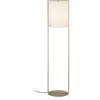 Image de Knapstein Lampadaire Alva, abat-jour blanc effet bronze, dim