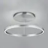 Image de Knapstein Suspension LED Lisa-D, annulaire, nickel mat