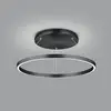 Image de Knapstein Suspension LED Lisa-D, annulaire, noire