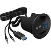 Image de IB-HUB1404A prise de courant Noir, Hub USB