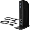 Image de ICY BOX Station d'accueil USB-C (11-en-1) avec 2x DisplayPort, Docking Station USB-C pour Ordinateur Portable (Gigabit Ethernet, 6 Ports USB 3.0), DisplayLink, IB-DK2242AC