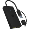 Image de ICY BOX USB to Dual HDMI Splitter (2K 60Hz / 4K 30Hz), USB-A & USB-C vers 2X HDMI, Supporte Windows, MacOS & ChromeOS, IB-SPL1029AC