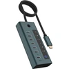 Image de IB-HUB1457-C31 USB 3.2 Gen 1 (3.1 Gen 1) Type-C 10000 Mbit/s Bleu, Gris, Hub USB