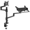 Image de ICY Box IB-MS622-T Support pour écran jusqu'à 32" et Ordinateur Portable jusqu'à 17,3" VESA 75 x 75/100 x 100, Support Ergonomique avec Gestion des câbles, Coussinets en Silicone, réglable en Hauteur