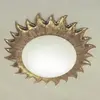 Image de Holländer Plafonnier doré SONNE avec verre opale mat