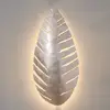 Image de Holländer Applique Pietro en forme de feuille, argentée