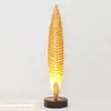 Image de Holländer Lampe à poser Penna dorée hauteur 38 cm