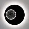 Image de Holländer Applique murale LED Luna, brun-noir/argent, Ø 120 cm, fer