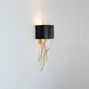Image de Holländer Applique Elba Corto à 1 lampe noire/dorée