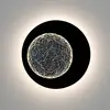 Image de Holländer Applique murale LED Plenilunio, brun-noir/argent, 60 cm