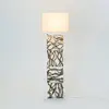 Image de Holländer Lampe sur pied Tremiti, couleur bois/beige, hauteur 160 cm, bois