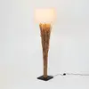 Image de Holländer Lampe sur pied Palmaria, couleur bois/beige, hauteur 177 cm, bois