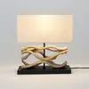 Image de Holländer Lampe à poser Panarea, couleur bois/beige, hauteur 42 cm, bois