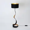 Image de Holländer Lampe sur pied Vortice, noir/or, hauteur 157 cm, fer