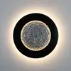 Image de Holländer Applique murale LED Luna Pietra, brun-noir/argent, Ø 80 cm