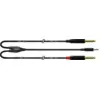 Image de Câble Y Bretelle Minijack Stéréo/2 Jack Mono Longs 1,5 M