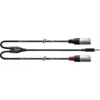 Image de Câble Y Bretelle Minijack Stéréo/2 XLR Mâle Longs 1,5 M
