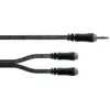 Image de Cable Y Bretelle Mini-jack Stéréo/2 Mini-jacks Stéréo Femelles 30 CM