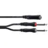 Image de Câble Y Bretelle Jack Stéréo Femelle / 2 Jacks Mono Mâles 30 CM