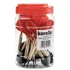 Image de Karella Lot de 24 fléchettes souples en PVC - Baril en laiton - Rouge, noir - Filetage 2BA - 17 g