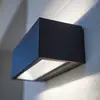 Image de LUTEC Applique d'extérieur LED GEMINI, gris foncé, 14 cm, IP54, éclairage vers le