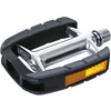 Image de Contec CPI-036 Pédale pour vélo standard ou de randonnée avec roulement à bille de type industriel Noir/argenté 9/16