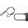 Image de Contec Antivol en U PowerLoc 115 x 230 mm, avec câble à Boucle supplémentaire de 120 cm x 10 mm