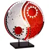 Image de Woru Lampe à poser Ying Yang miroir en mosaïque rouge