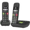 Image de Gigaset E290A Duo Téléphone analog/dect Identification de l'appelant Noir [Version Allemande]