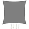 Image de WOLTU Voile d'ombrage carré 4x4 m Respirante en HDPE, Toile d'ombrage Protection Solaire, Anti 85% UV Contre Le Vent, pour Jardin terrasse Camping Gris