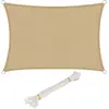 Image de WOLTU Voile d'ombrage rectangulaire 2x4 m Respirante en HDPE, Toile d'ombrage Protection Solaire, Anti 85% UV Contre Le Vent, pour Jardin terrasse Camping Sable