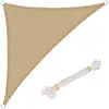 Image de WOLTU Voiles d'ombre Triangle 3.6x3.6x5.1 m Respirante en HDPE, Toile d'ombrage Protection Solaire, Anti 85% UV Contre Le Vent, pour Jardin terrasse Camping Sable
