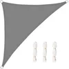 Image de WOLTU Voiles d'ombre Triangle 5x5x7 m Respirante en HDPE, Toile d'ombrage Protection Solaire, Anti 85% UV Contre Le Vent, pour Jardin terrasse Camping Gris