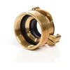 Image de Wiltec Embout de tuyau en laiton avec griffes - 540 x 370 x 460 mm - Connecteur de raccord rapide - Filetage femelle DN32 (1 1/4") - pour Tuyau d’eau d’arrosage