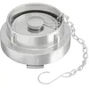 Image de Wiltec Chapeau d'accouplement Storz C/52 mm   51 x 98 x 98 mm   en Aluminium   avec Manchon 120° et Chaîne de sécurité   Raccord pour Tuyaux pompier Irrigation Arrosage Lance incendie