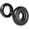 Image de Wiltec Pneu 11x4.00-4 et Chambre à air   Valve coudée   294 x 294 x 80 mm   4 PR   capacité de charge 130 kg   pour Tondeuse à gazon Tracteur à pelouse Brouette Chariot Diable