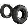 Image de Wiltec Pneu 11x4.10/3.50-5 et Chambre à air   Valve coudée   300 x 300 x 77 mm   4 PR   capacité de charge 130 kg   pour Tondeuse à gazon Tracteur à pelouse Brouette Chariot Diable