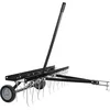 Image de Wiltec Scarificateur Trainé Largeur de Travail 100cm Ressorts en Acier 16,5 cm Hauteur réglable 18 et 22 cm Scarificateur Poids 15 Kg Pelouse pour Tracteur Tondeuse Roues en Caoutchouc ATV