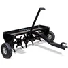 Image de Wiltec Scarificateur tracté   1340 x 1000 x 370 mm   Largeur de travail 90 cm   Profondeur de travail 7,6 cm   pour Tracteur-tondeuse autoportée ATV   Démousseur Émousseur Aérateur de gazon