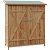 Image de Wiltec Abri de Jardin XXL   1380 x 655 x 1600 mm   en Bois   avec Toit en Bitume et 2 Portes   Cabane Remise pour Rangement Outils pour Jardin, Terrasse & Balcon