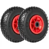 Image de Wiltec Lot de 2x Roue complète 3.00-4 pour Diable   255 x 255 x 85 mm   Avec Chambre à air et Jante   Valve coudée TR87   capacité de charge max. 90 kg   pour Roue Brouette Chariot