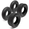 Image de Wiltec Lot 2x Pneu 16x6.50-8 et 2x Chambre à air   Valve droite   420 x 420 x 130 mm   4 PR   capacité de charge 300 kg   pour Tondeuse à gazon Tracteur à pelouse Brouette Chariot Diable