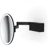 Image de Decor Walther Vision R Miroir cosmétique mural à LED, noir mat, grossissement x5