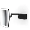 Image de Decor Walther Vision S Miroir cosmétique mural à LED, noir mat, grossissement x5