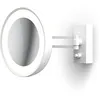 Image de Decor Walther BS 36 Miroir cosmétique mural à LED Blanc mat Grossissement 7x