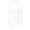 Image de CLP Arche à rosiers en Fer Melissa avec Porte (Hauteur 150 cm); Hauteur Totale 220 cm, Couleur:Blanc Antique