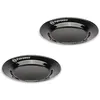 Image de Petromax Lot de 2 assiettes en émail noir (26 cm)