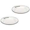 Image de 2 piecies of enamel plates white - 26 cm