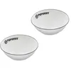 Image de Set of 2 white enamel bowls - 1 l