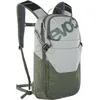 Image de EVOC RIDE 8 Sac à dos de vélo (gestion intelligente des poches, aéré grâce au rembourrage dorsal AIR-PAD, poche d'hydratation de 2l incluse), gris pierre/olive foncé